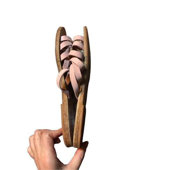 Ancient Greek beige Sandals Nikki slides - Picture 4 of 6